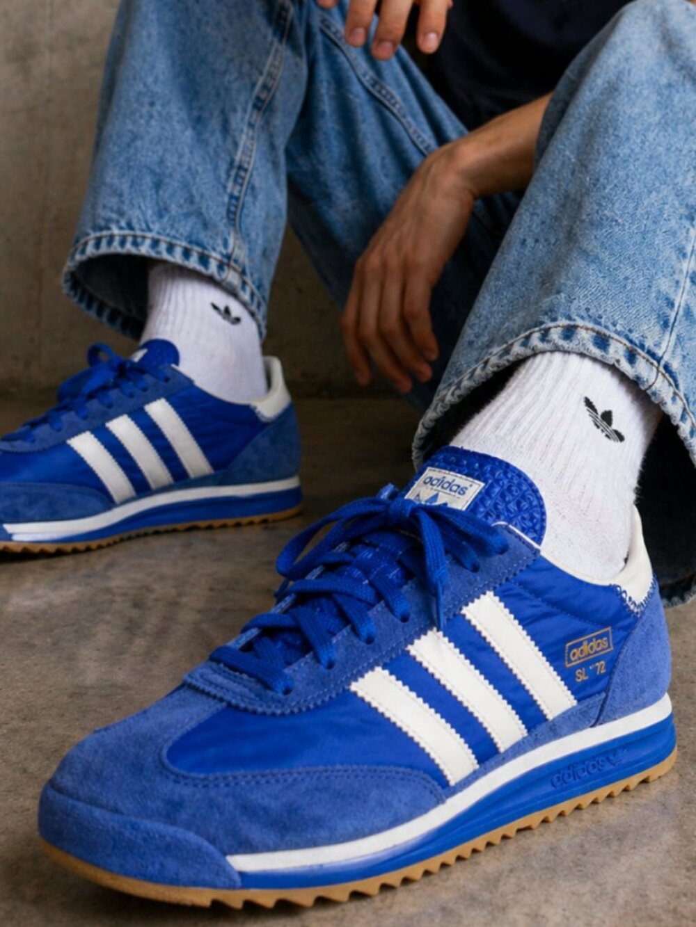 adidas SL 72 Blue Sneakers Casual Shoes JI3088 Sz 6.5Y